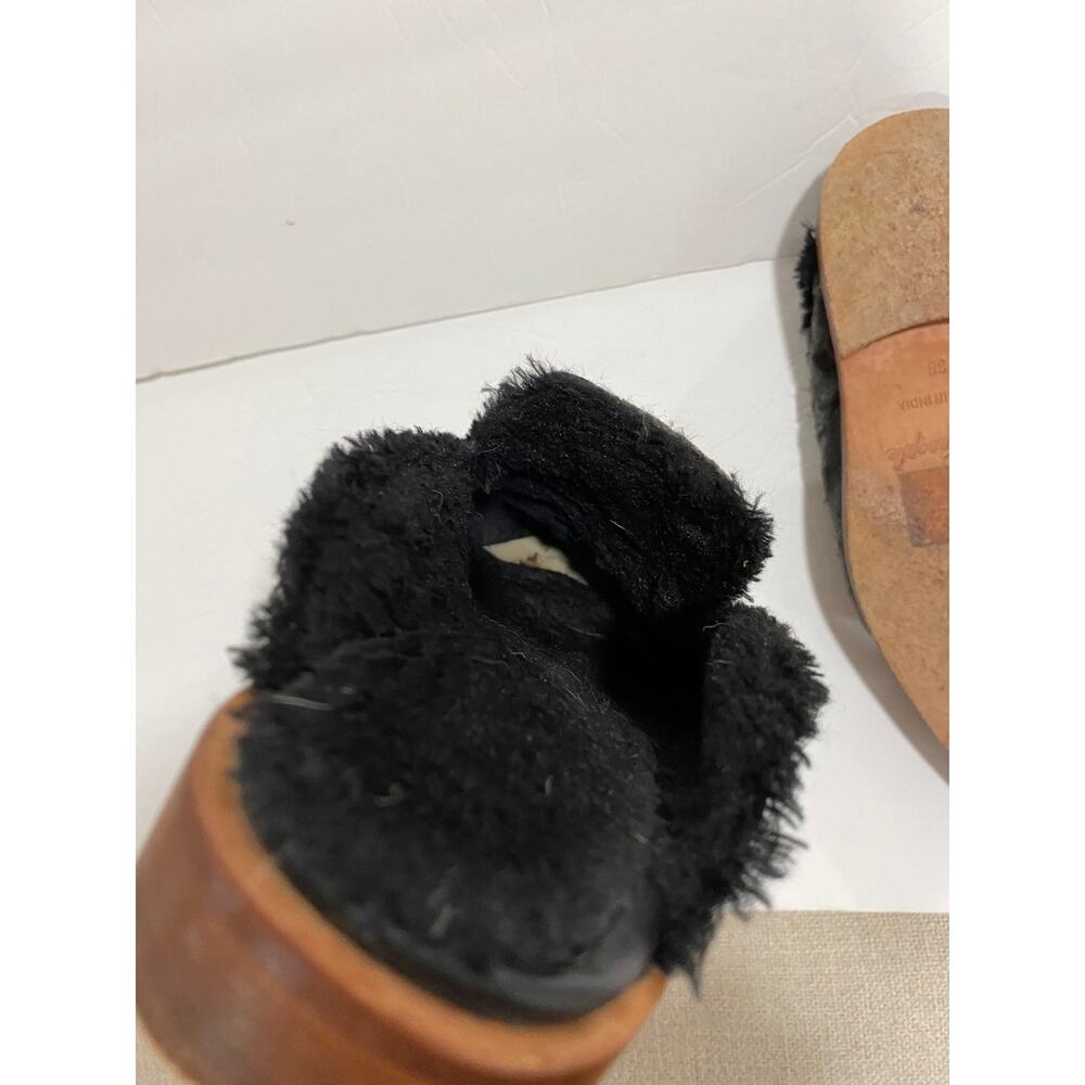 Free People Womens Faux Shearling Lined Slip On Loafers Mules Black Size 38 8 - Picture 6 of 6
